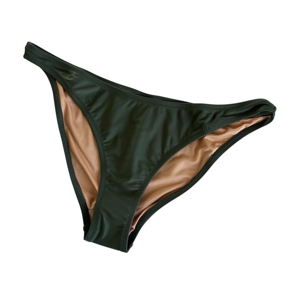 J.Crew Green Stretch Bikini Hipster Bottoms Women's Swimwear Size Medium